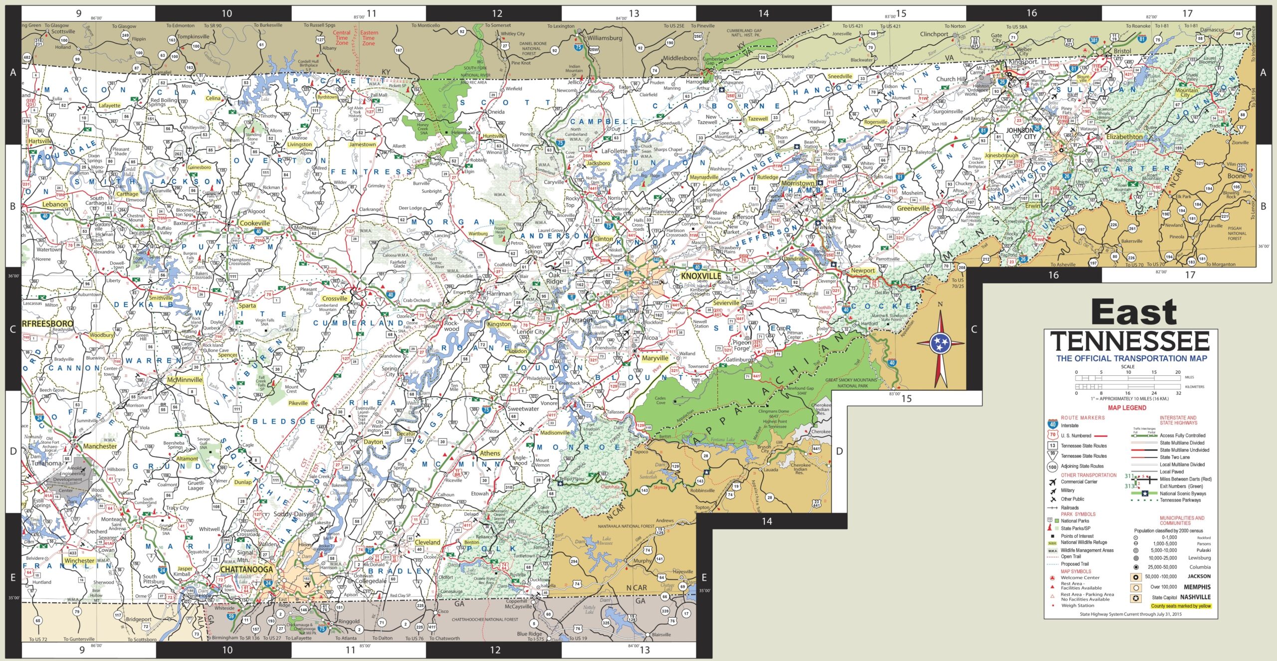 Map Of East Tennessee Ontheworldmap