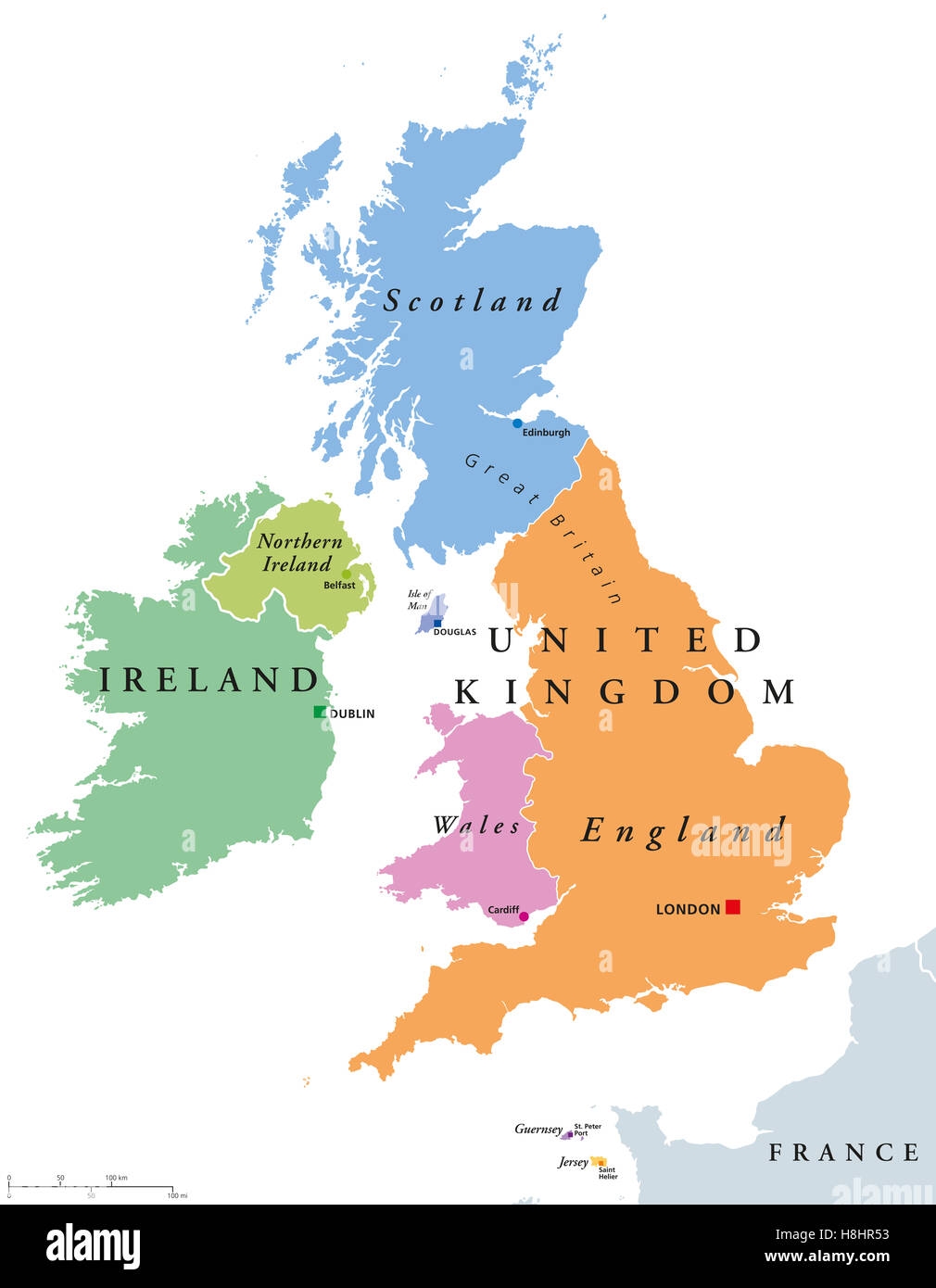Map Of England And Scotland Hi res Stock Photography And Images Alamy