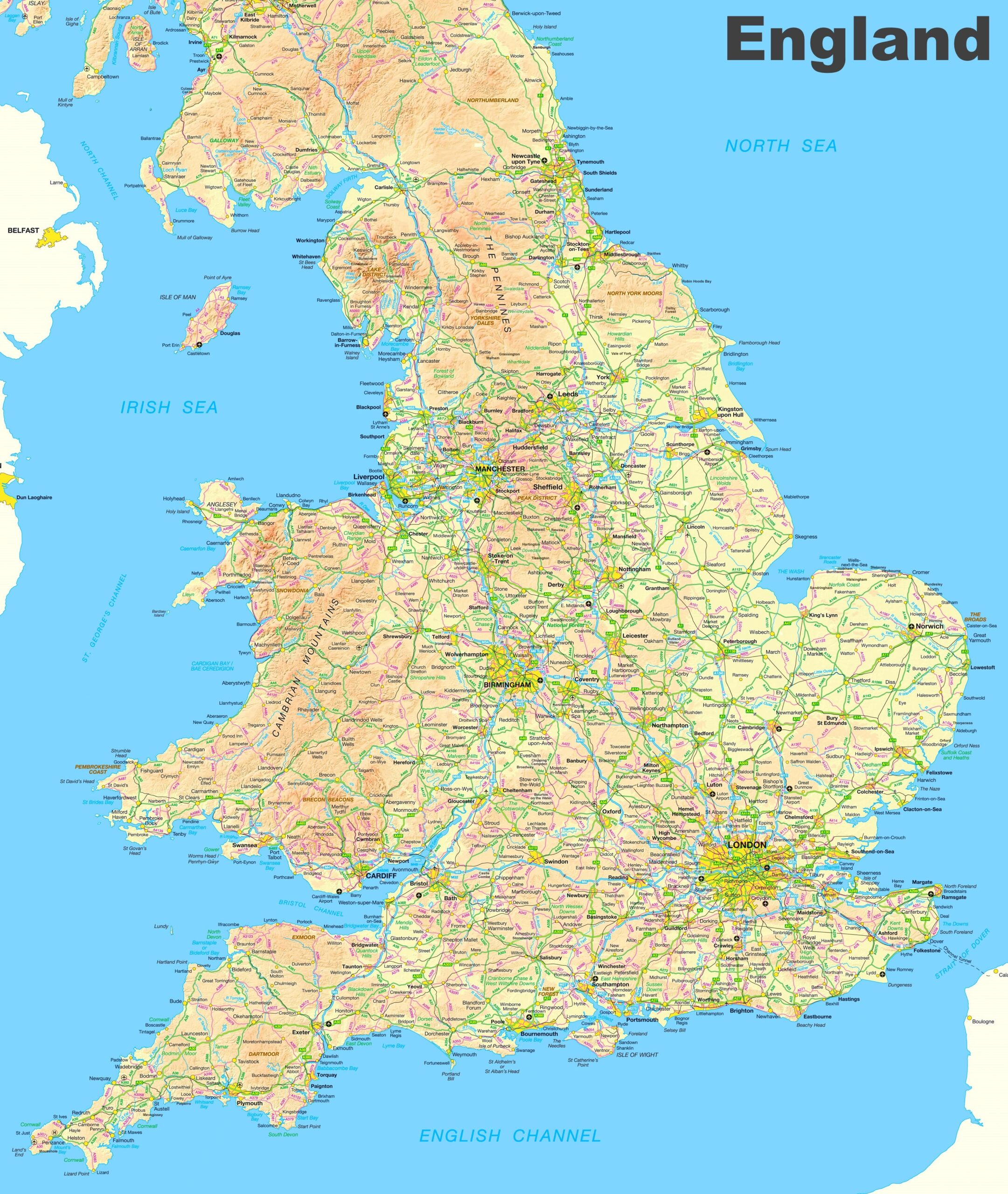 Map Of England And Wales Ontheworldmap