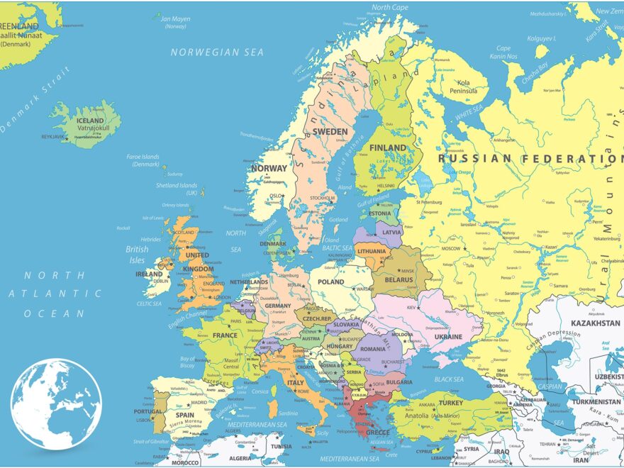 Map Of Europe Countries And Cities GIS Geography