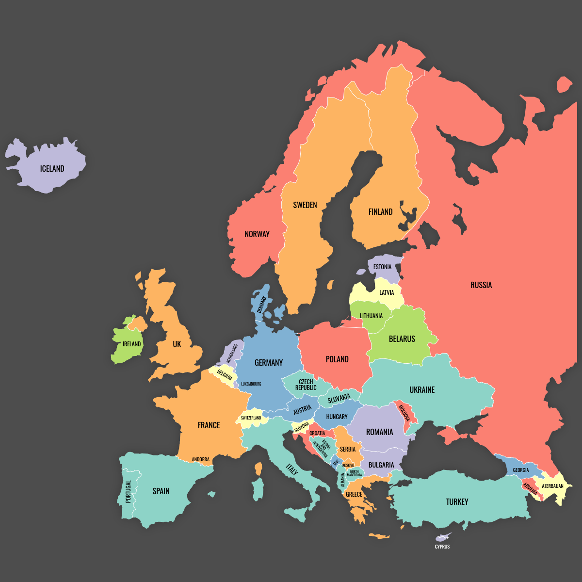 Map Of Europe Countries Ultimaps Map Of Europe Countries Ultimaps