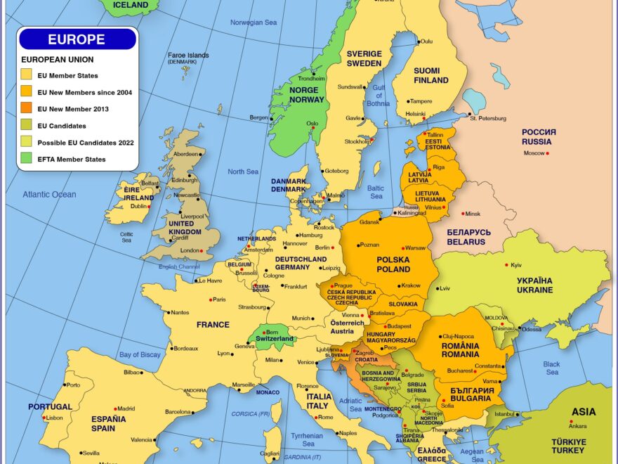 Map Of Europe Member States Of The EU Nations Online Project