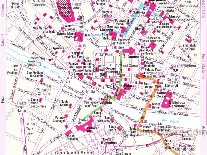 Map Of Florence Italy