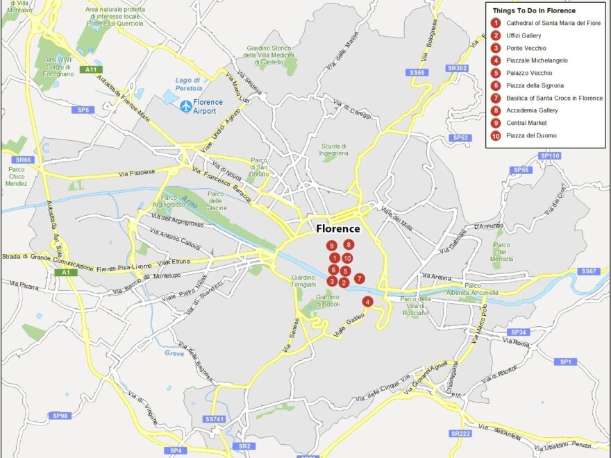 Map Of Florence Italy GIS Geography
