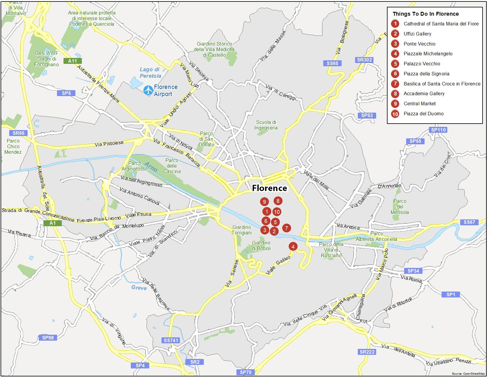 Map Of Florence Italy GIS Geography