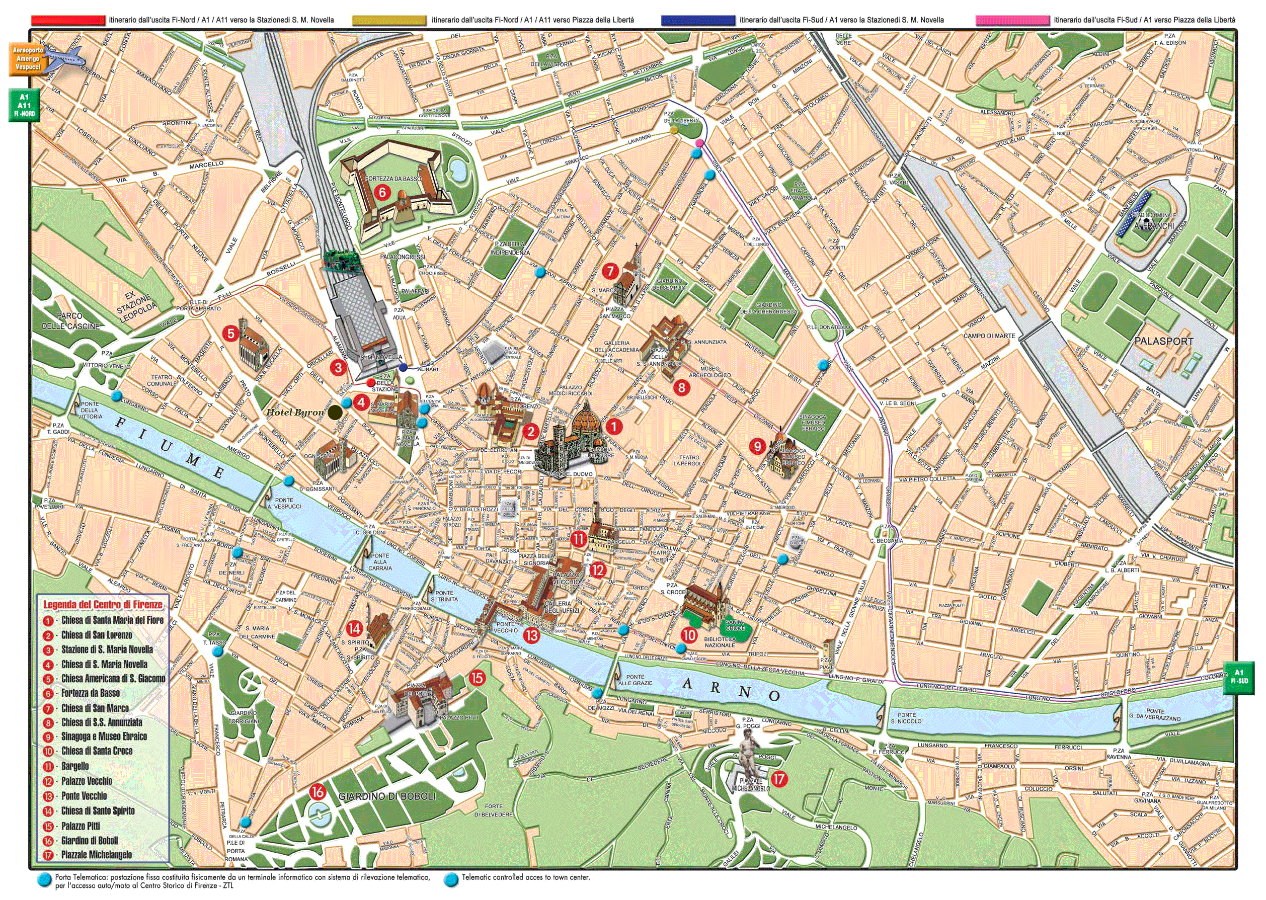 Printable Map Of Florence Highlights