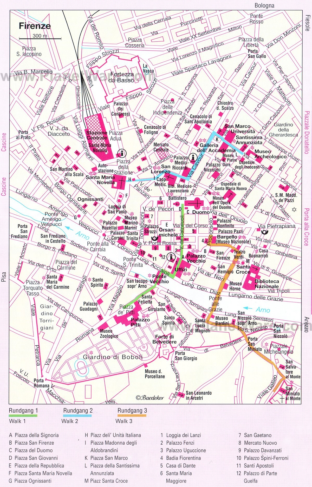 Map Of Florence Italy