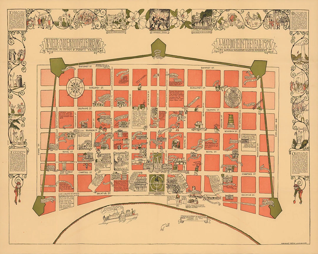 Map Of French Quarter vieux Carr Barrio Franc s In New Orleans Louisiana Vintage Home Deco Style Old Wall Reproduction Map Print Etsy