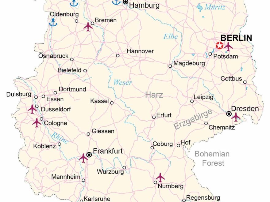 Map Of Germany Cities And Roads GIS Geography