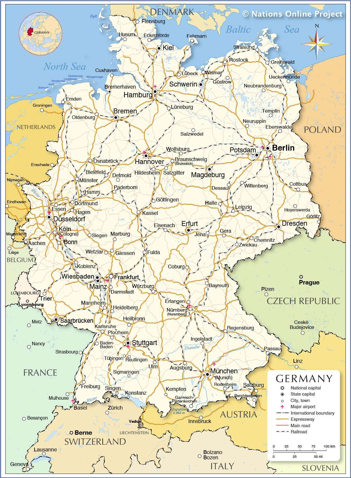  Map Of Germany To Print Download FREE