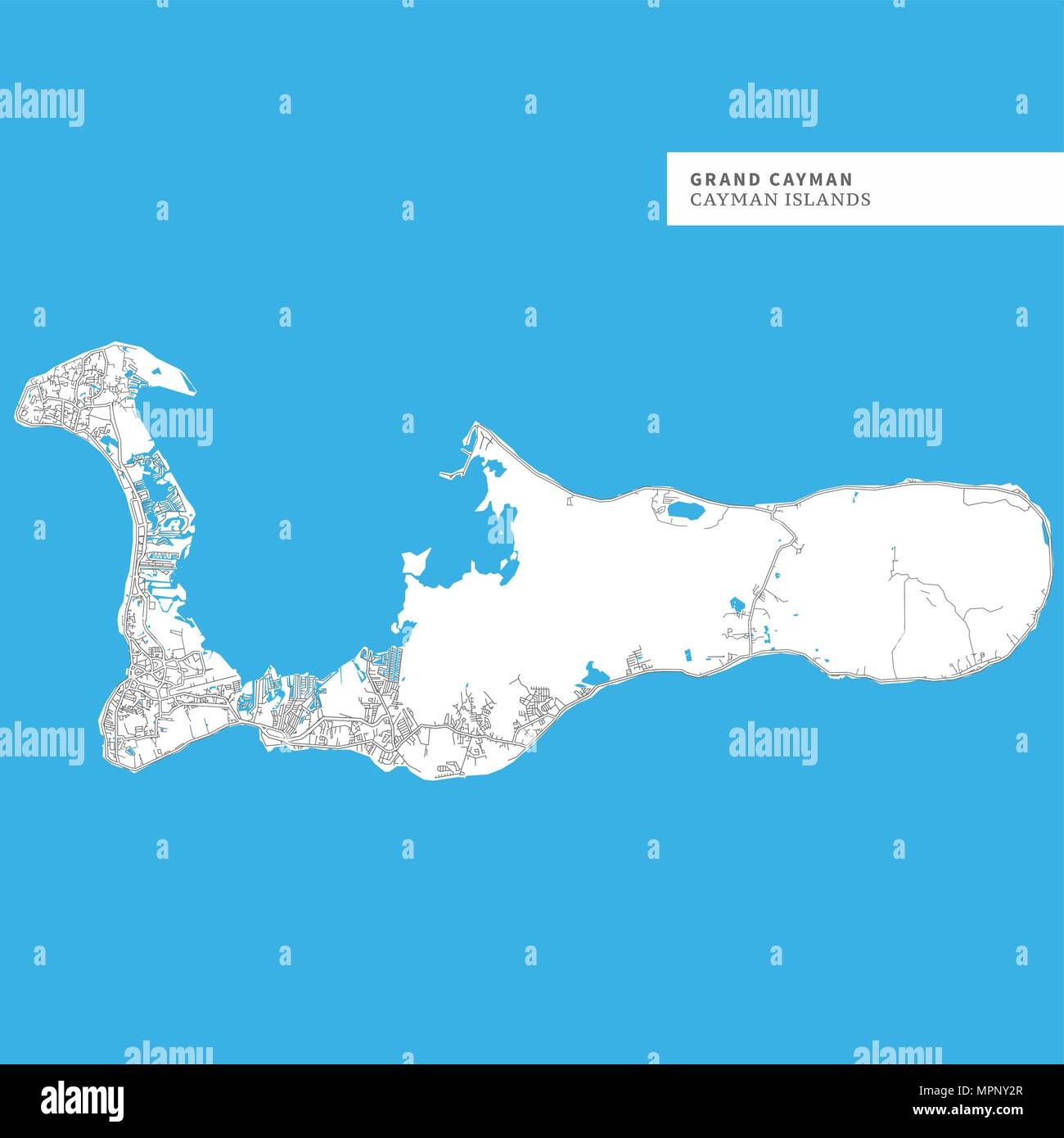 Grand Cayman Printable Map Streets