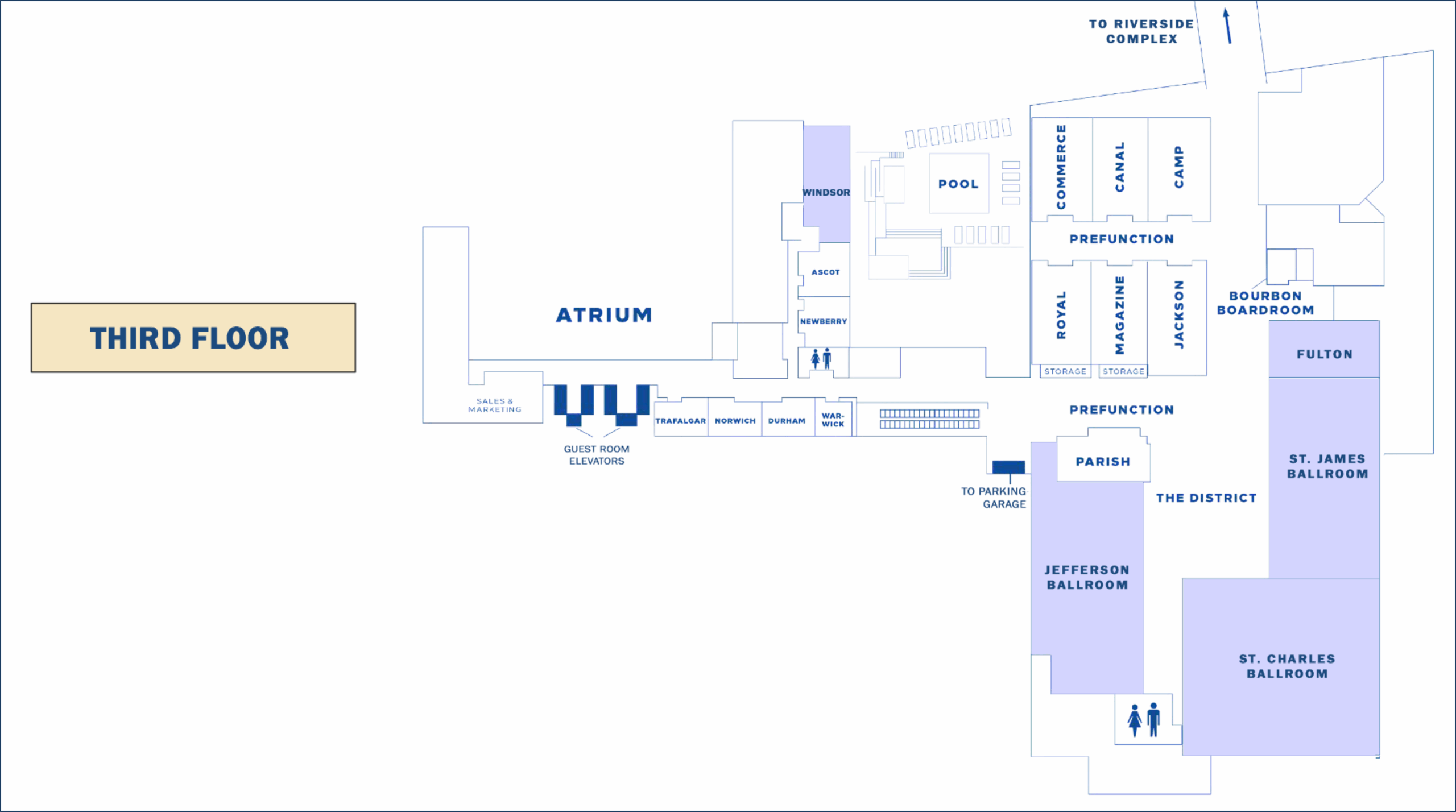 Map Of Hilton New Orleans Riverside Louisiana Music Educators Association