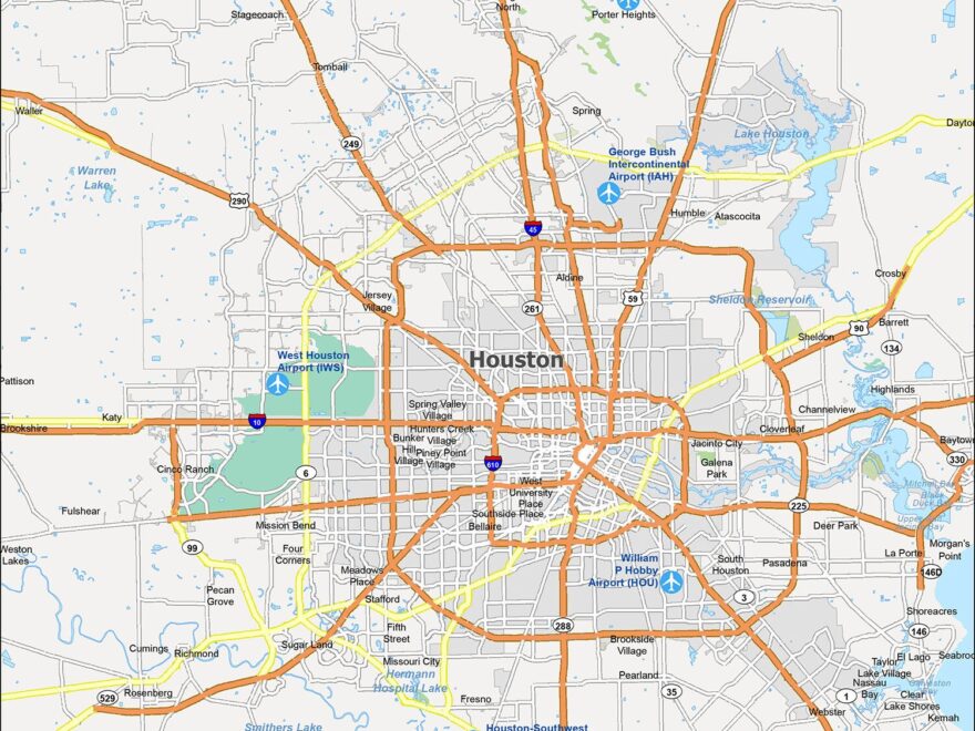 Map Of Houston Texas GIS Geography