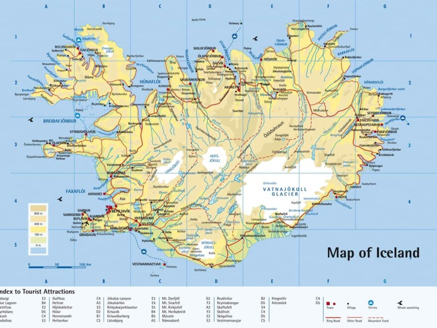 Map Of Iceland 15 Tourist Maps Of Iceland Europe