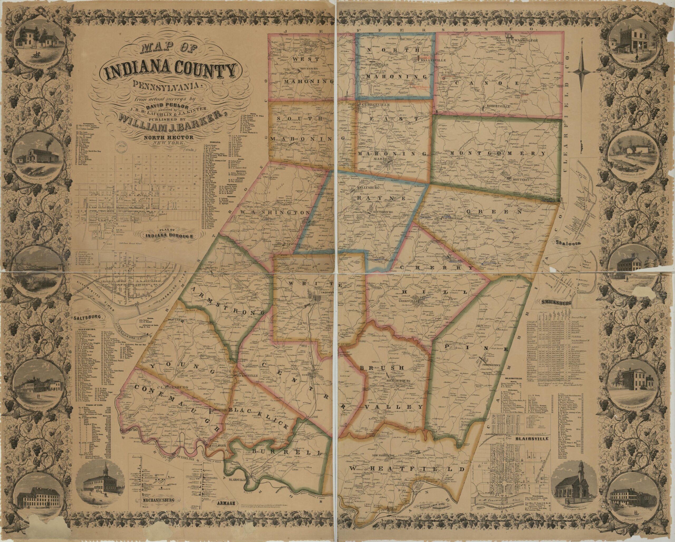 Map Of Indiana County Pennsylvania Library Of Congress