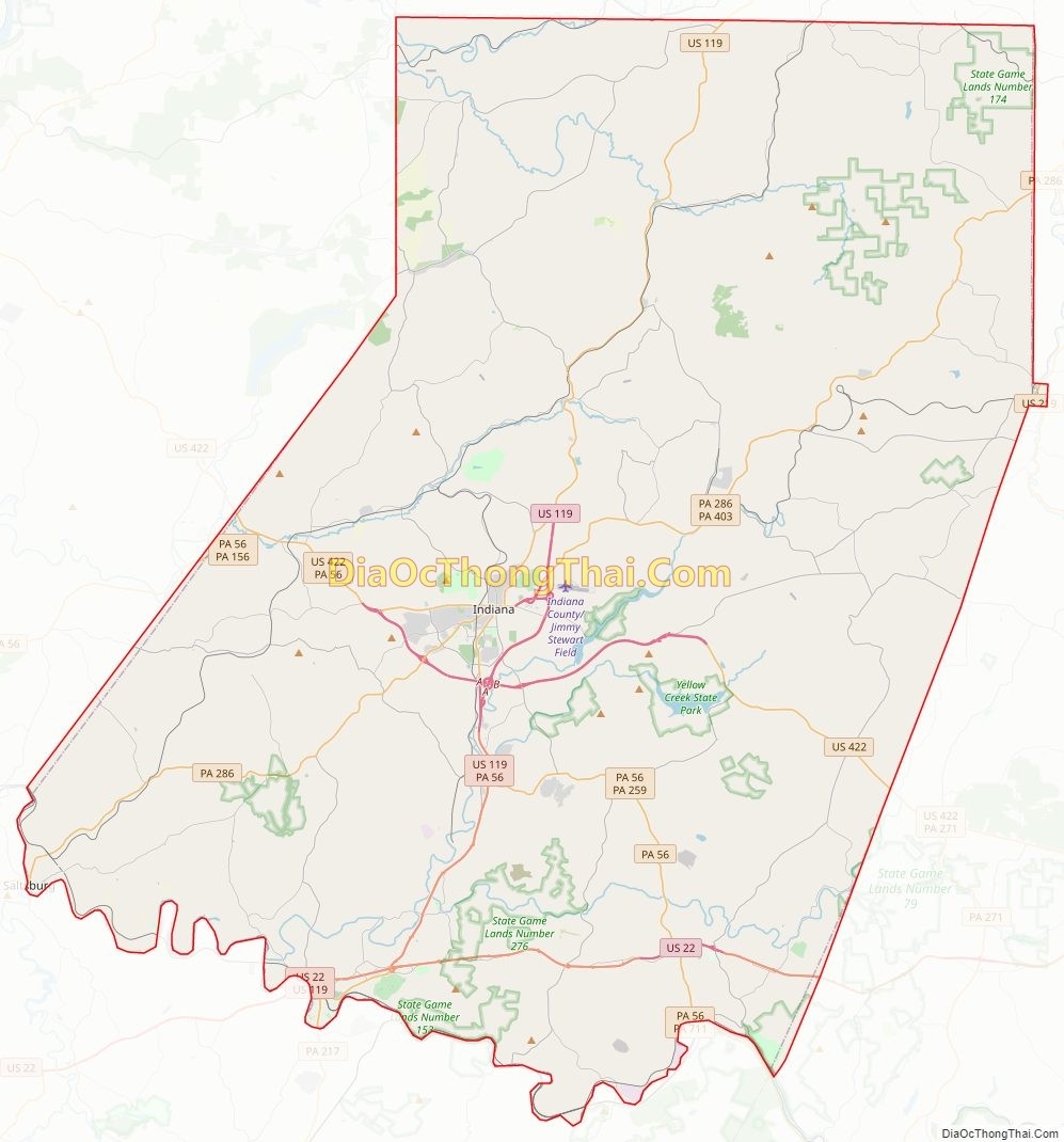 Indiana County Pa Map Printable