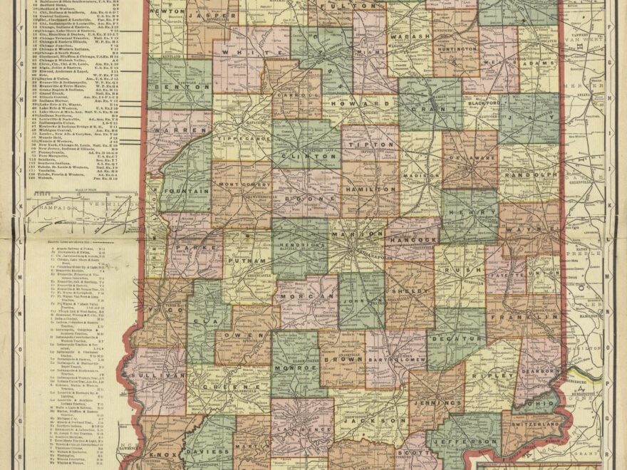 Map Of Indiana Library Of Congress