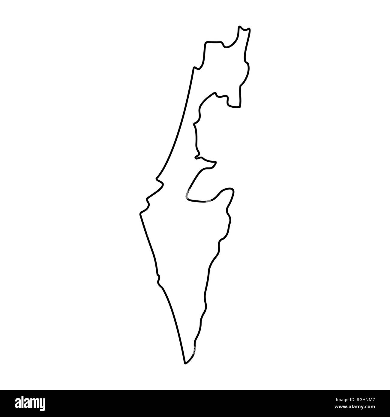 Printable Blank Map Of Israel