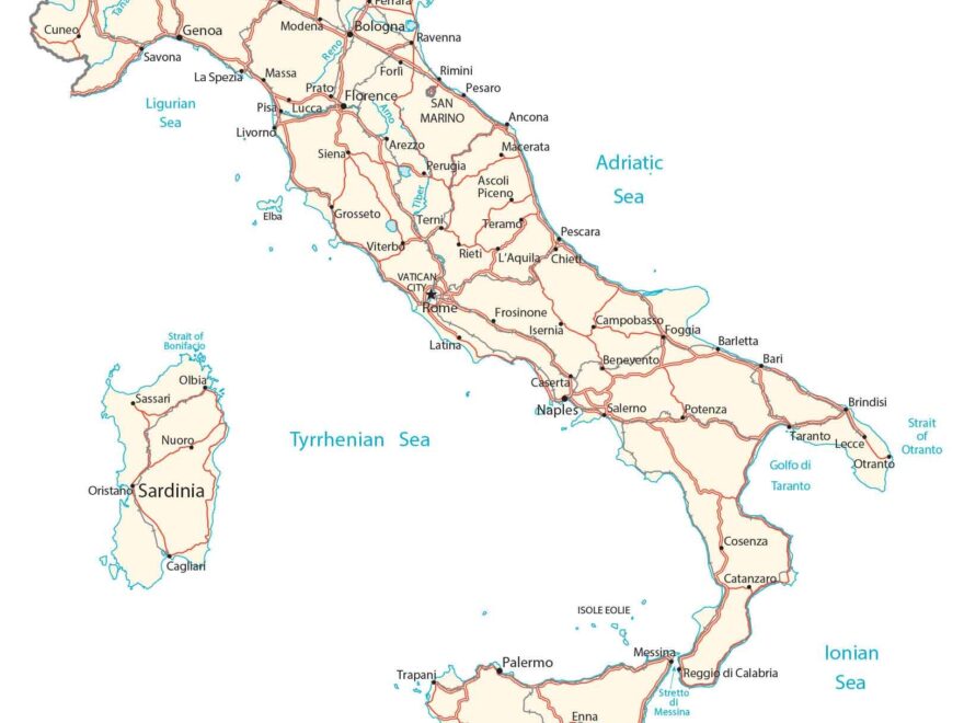 Map Of Italy Cities And Roads GIS Geography