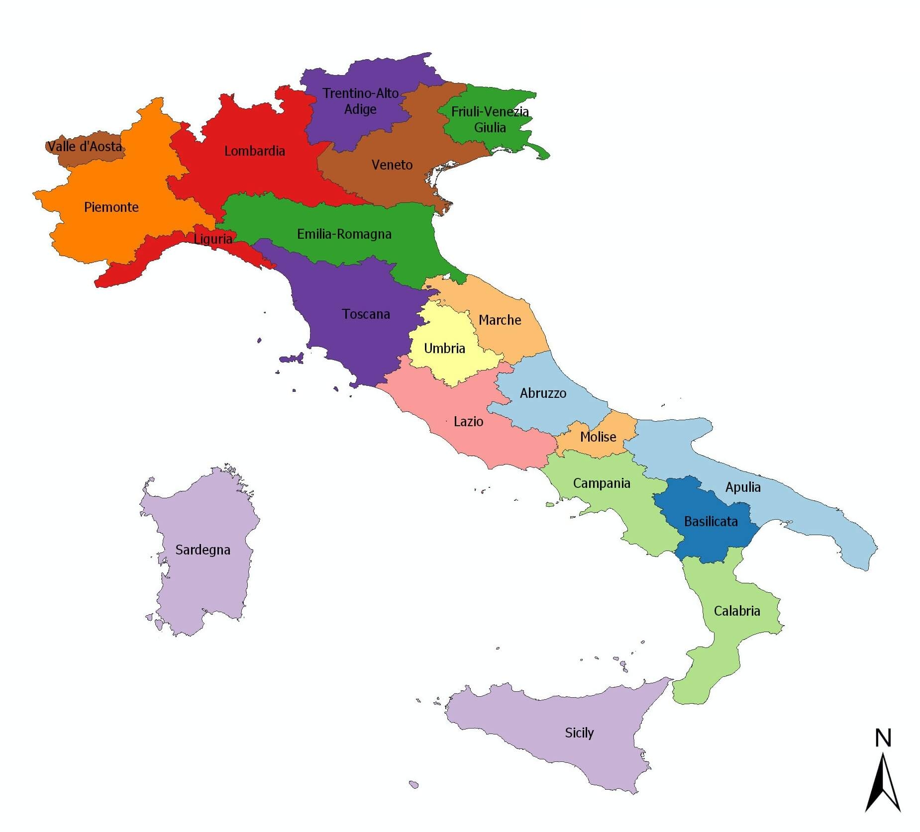 Printable Map Of Northern Italy With Cities Printable Map Of Northern Italy With Cities
