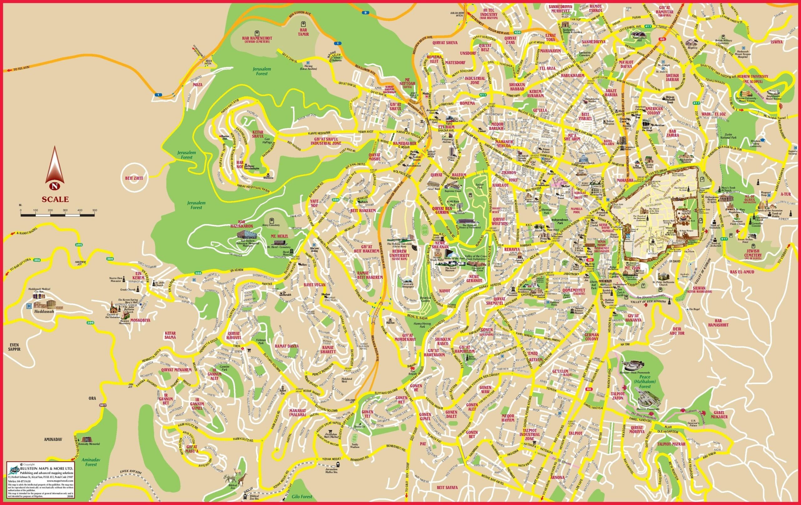 Printable Map Of Jerusalem