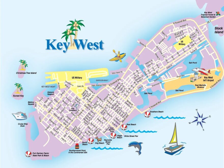 Map Of Key West In Florida Maps Of The City Activa Realty Florida