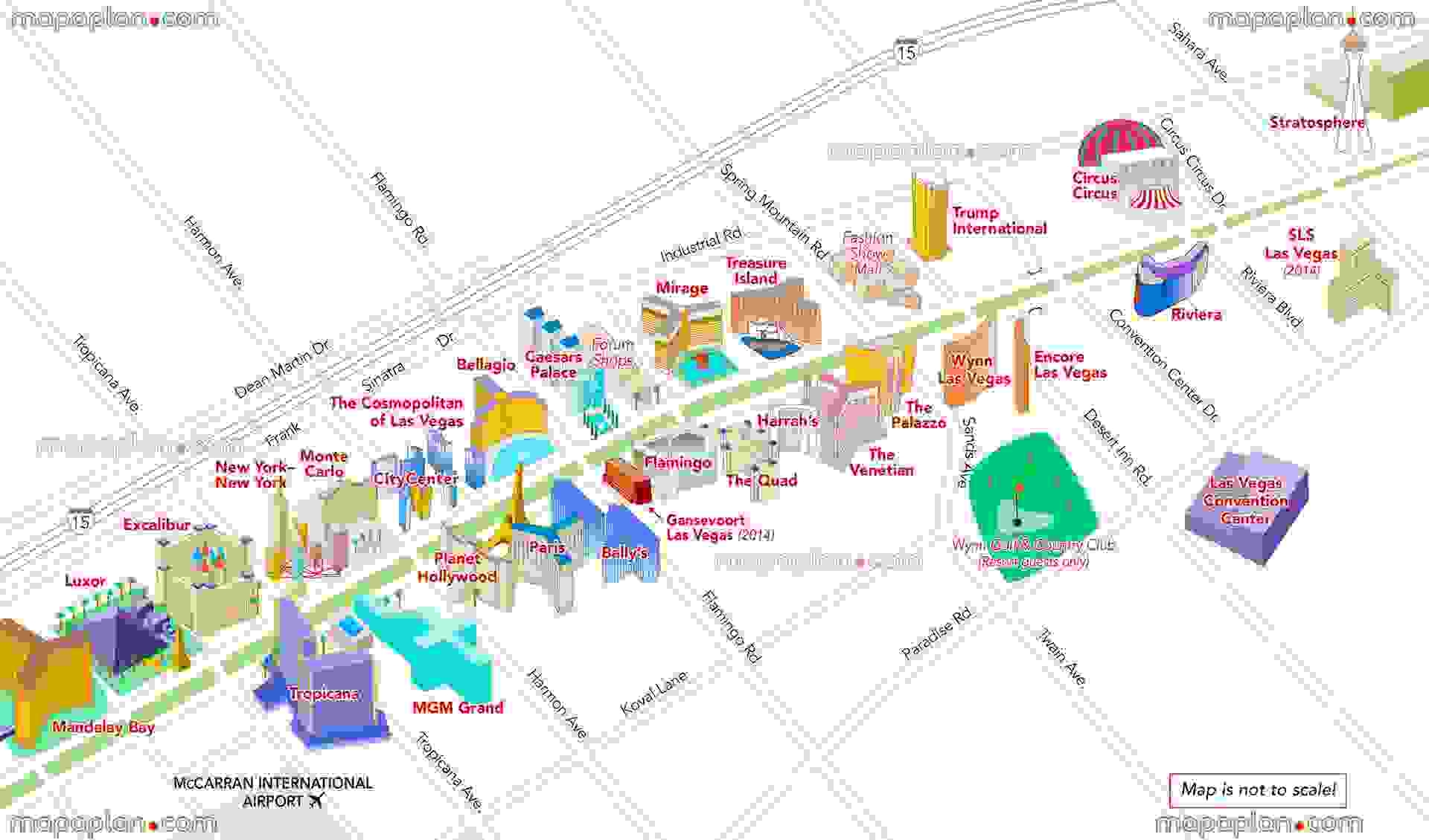 Las Vegas Strip Map Printable