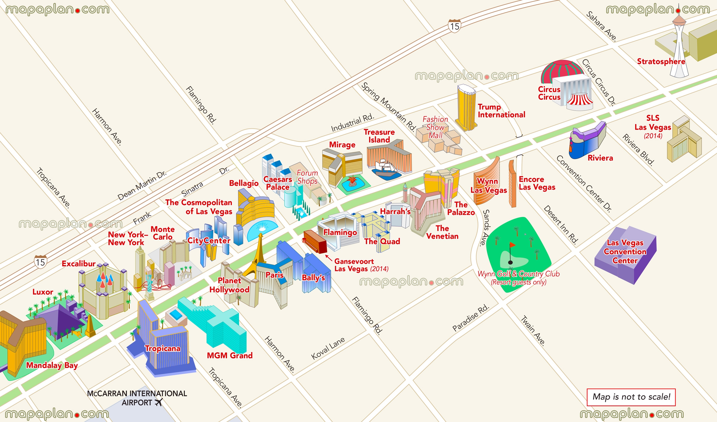 Las Vegas Map Stip Printable For Planning