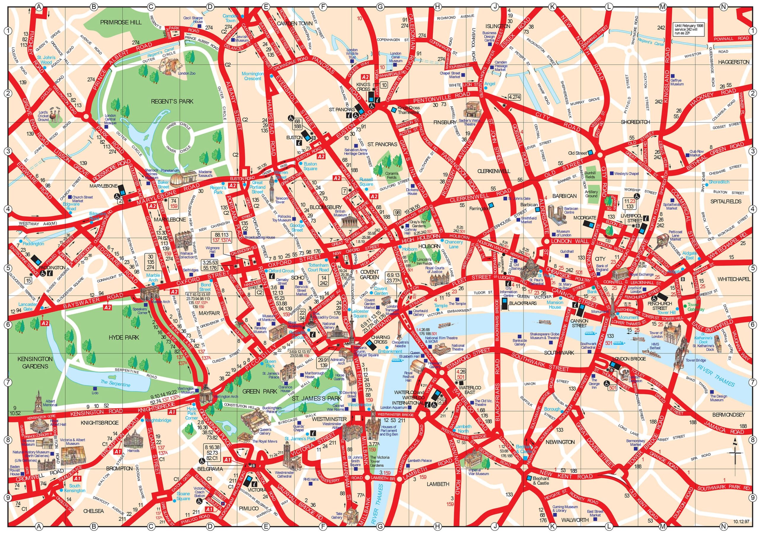 Free Printable Map Of London