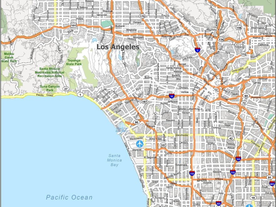 Map Of Los Angeles California GIS Geography