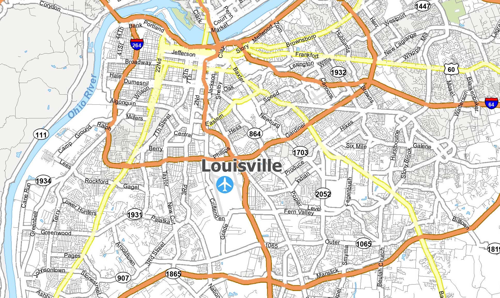 Map Of Louisville KY GIS Geography Map Of Louisville KY GIS Geography