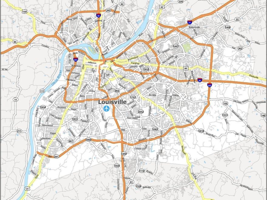 Map Of Louisville KY GIS Geography