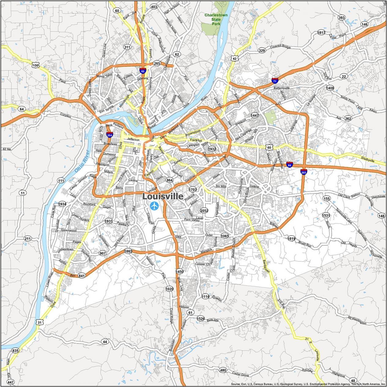 Map Of Louisville KY GIS Geography Map Of Louisville KY GIS Geography