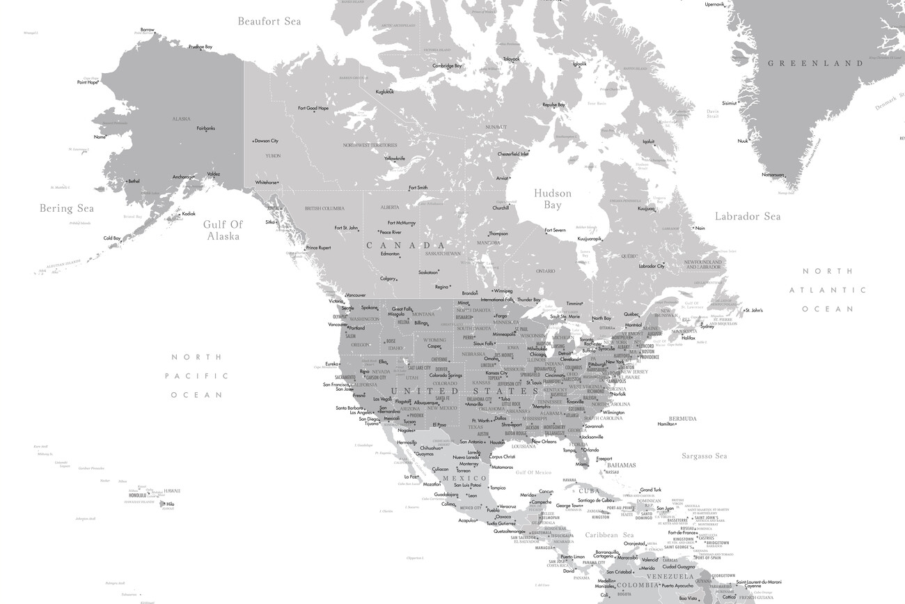 Map Of Map Of North America In Grayscale Blursbyai Maps Of All Cities And Countries For Your Wall Europosters Map Of Map Of North America In Grayscale Blursbyai Maps Of All Cities And Countries For Your Wall Europosters