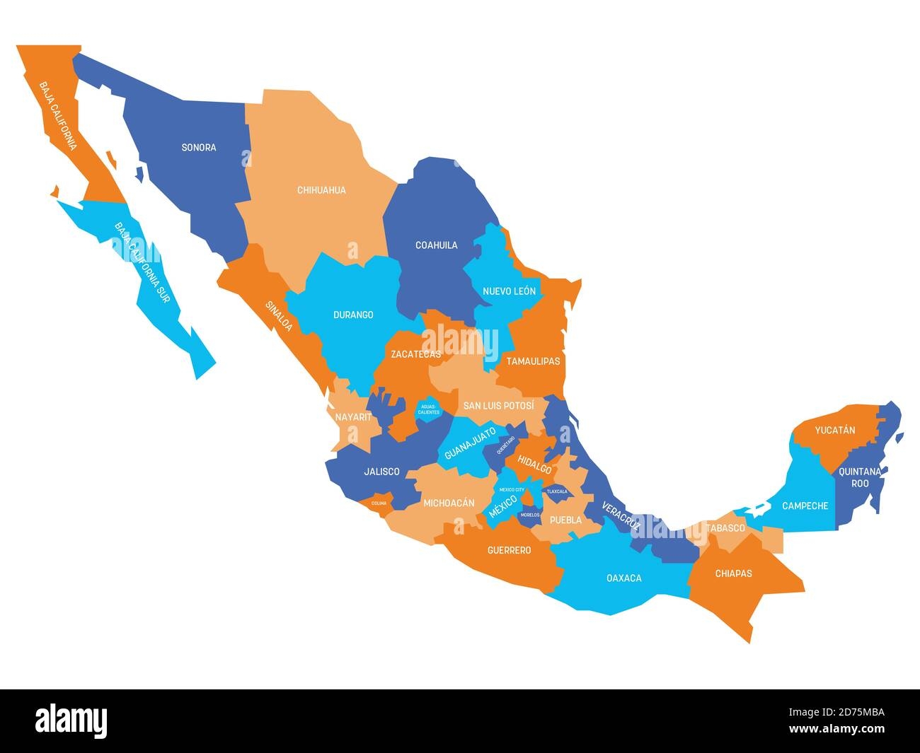 Printable Mexico Map Labeled
