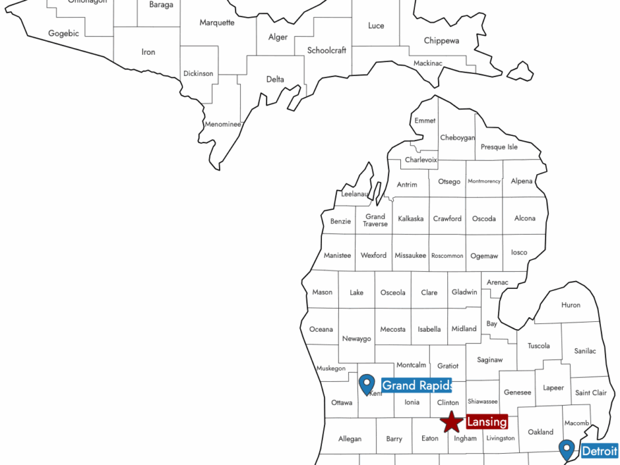 Map Of Michigan Counties Ultimaps