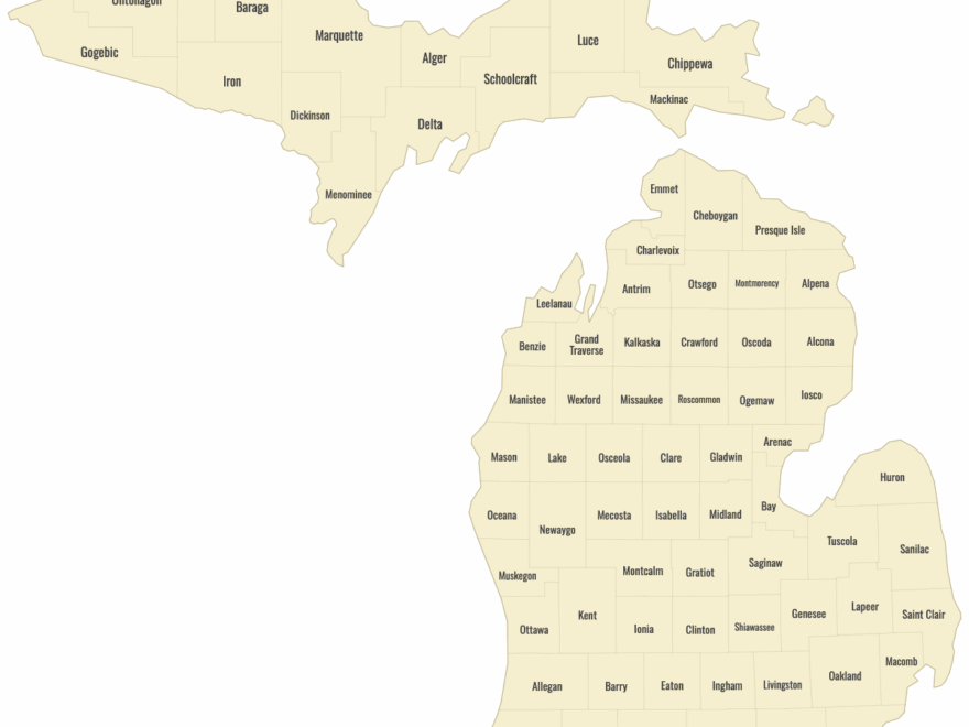 Map Of Michigan Counties Ultimaps