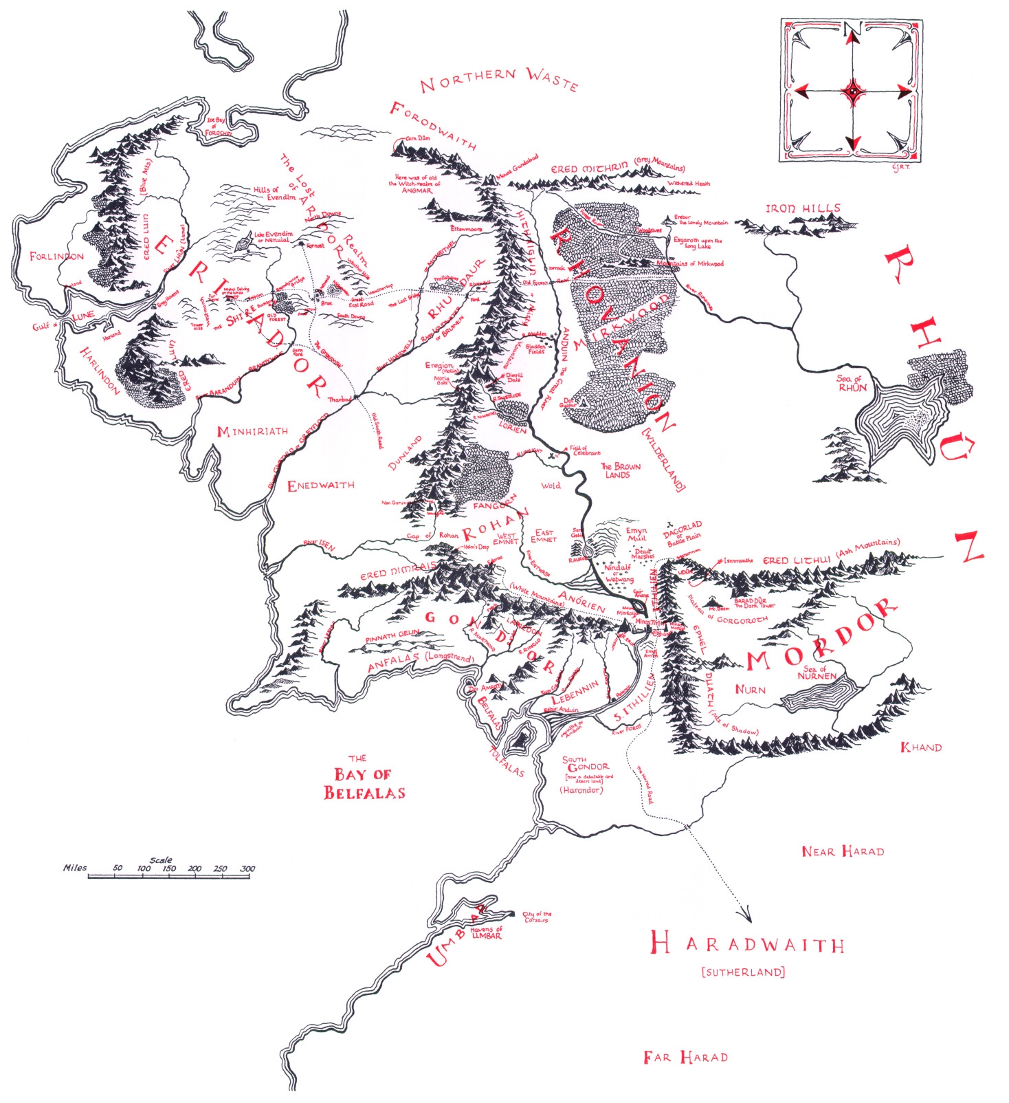Free Printable Middle Earth Map