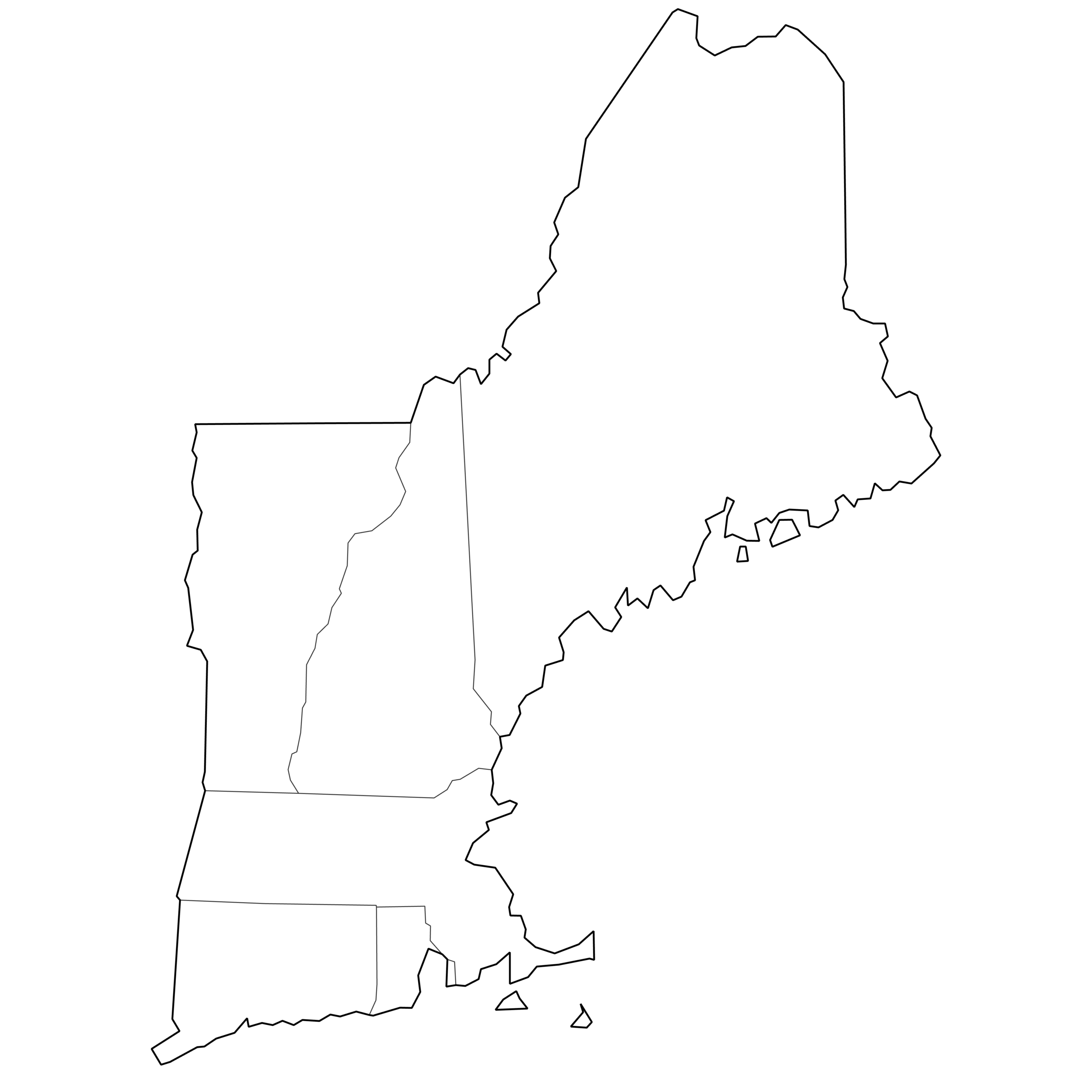 Map Of New England States Ultimaps