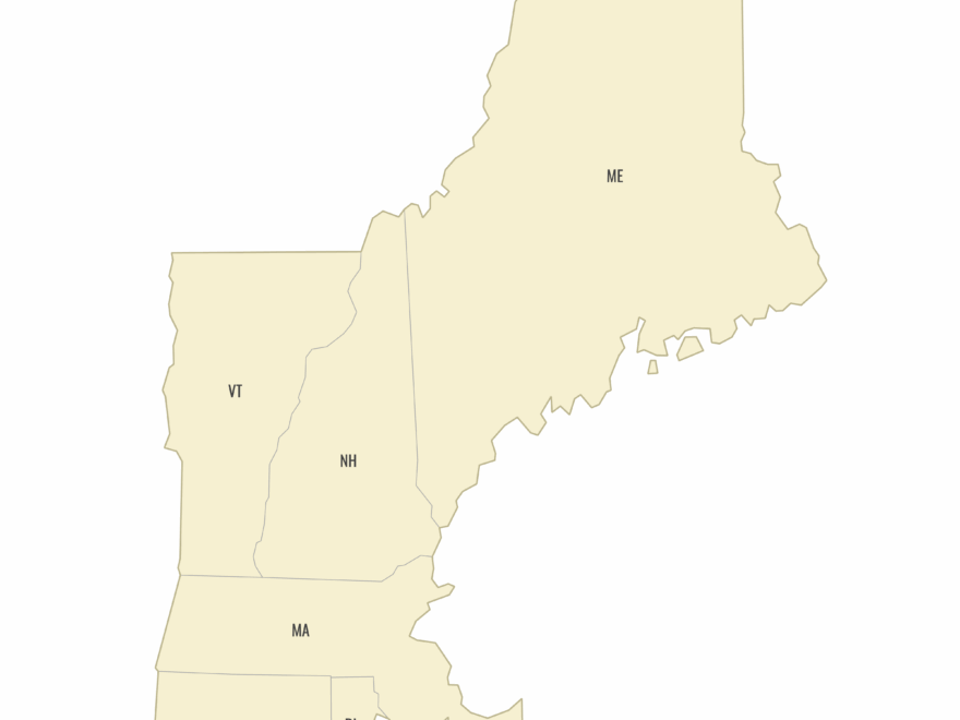 Map Of New England States Ultimaps