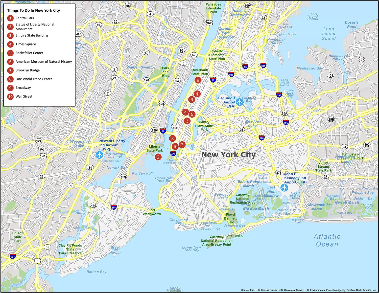 Map Of New York City GIS Geography