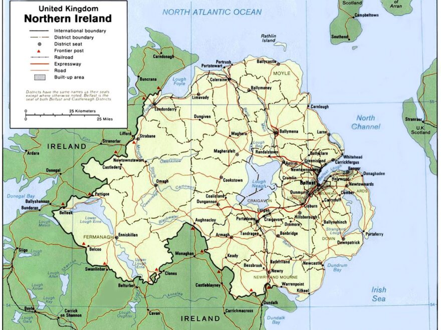 Map Of Northern Ireland Nations Online Project