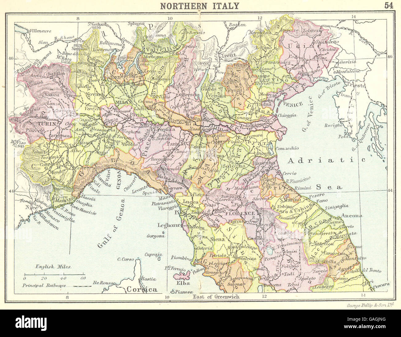 Printable Map Northern Italy Printable Map Northern Italy