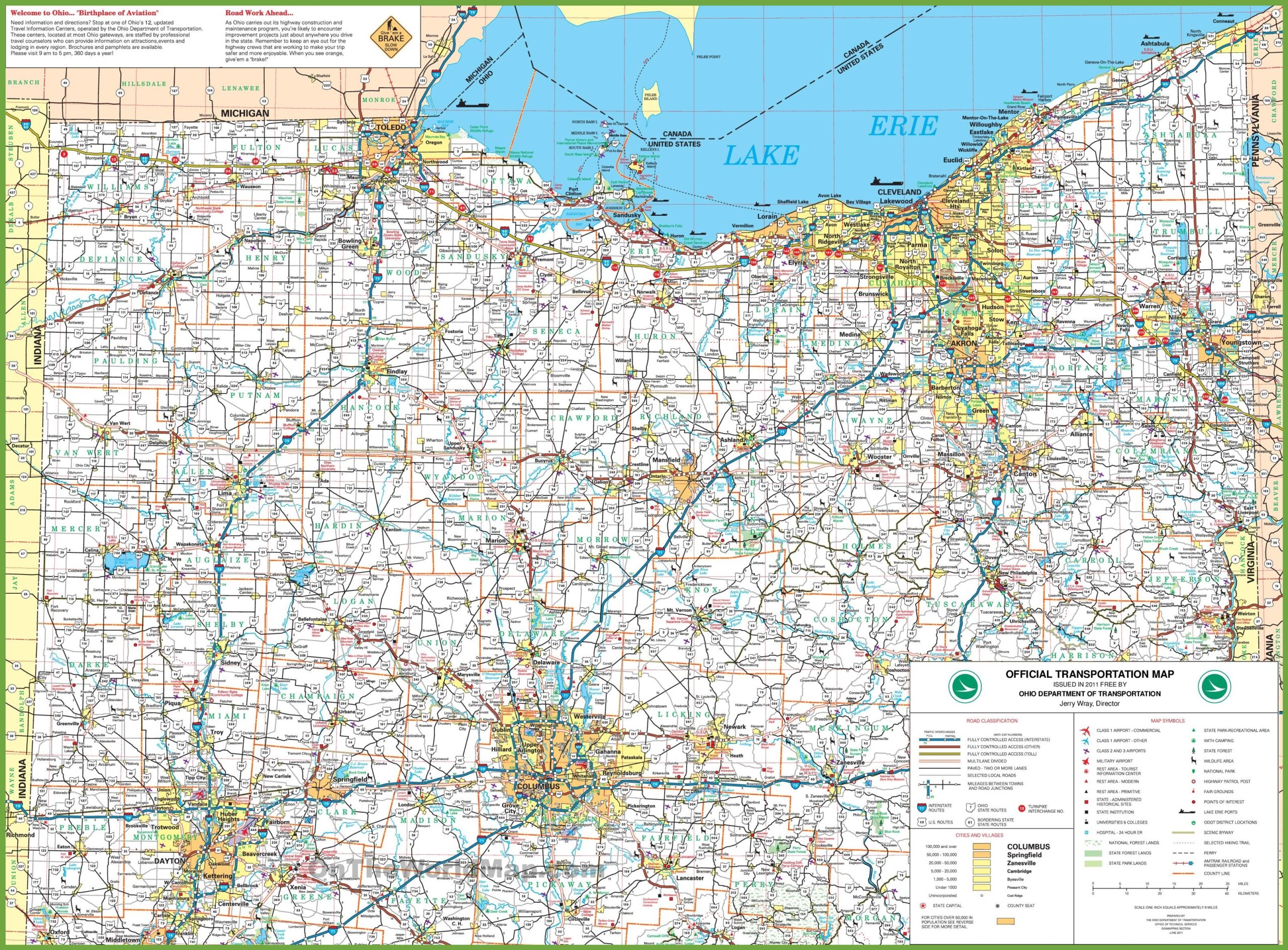 Map Of Northern Ohio Ontheworldmap