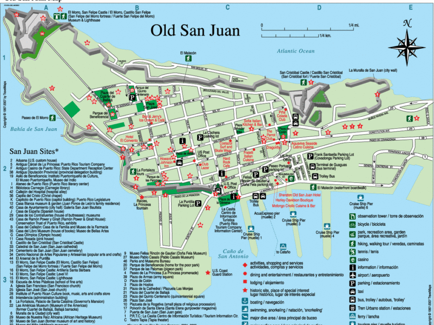 Map Of Old San Juan Link MY VIRTUAL VACATIONS