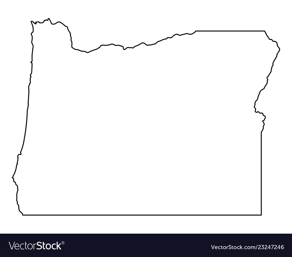 Map Of Oregon Royalty Free Vector Image VectorStock