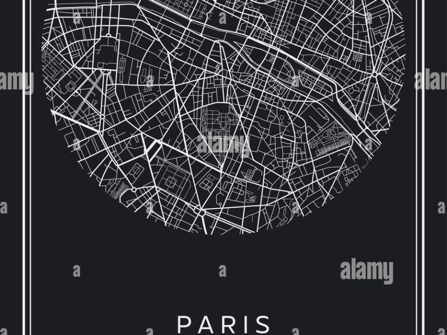 Map Of Paris Black And White Stock Photos Images Page 2 Alamy