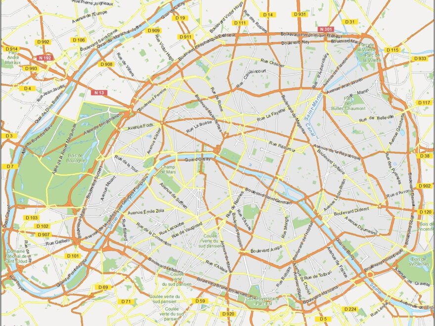 Map Of Paris France GIS Geography