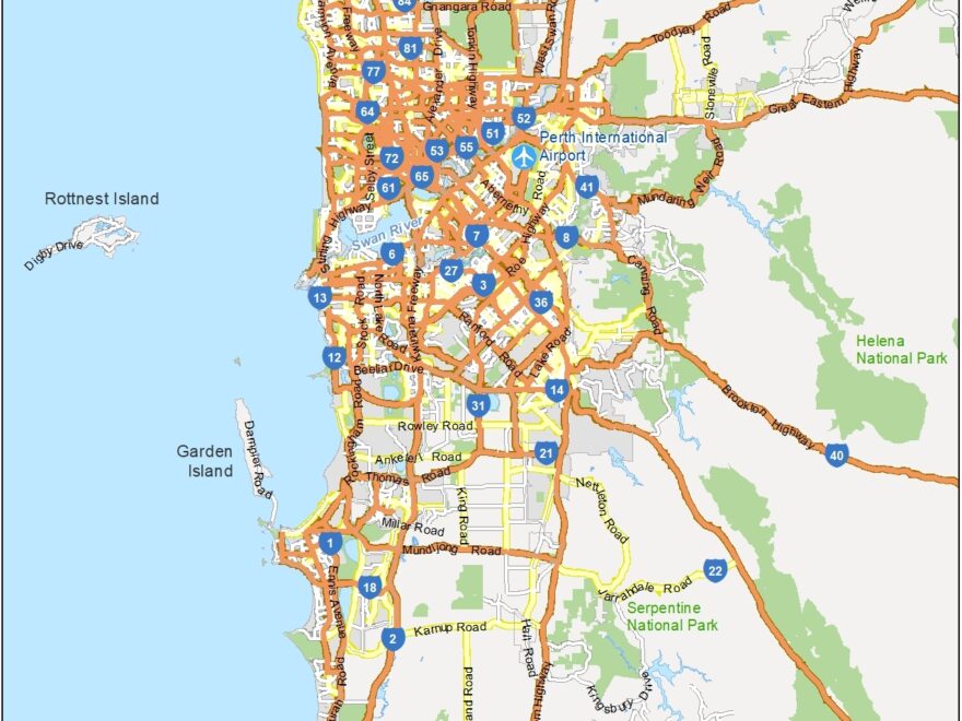 Map Of Perth Australia GIS Geography