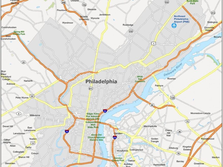 Map Of Philadelphia Pennsylvania GIS Geography